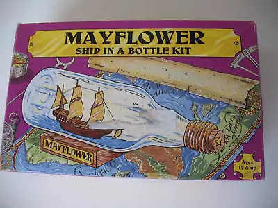 VINTAGE SHIP IN A BOTTLE MAYFLOWER MODEL KIT Unstarted Open Box #204 8  • $18