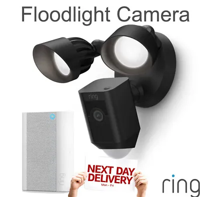 Ring Floodlight Cam Plus Wired With Chime Pro 1080p HD Video Camer Night Vision • £178.95