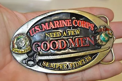 Vintage 1987 USMC United States Marines Corps A Few Good Men Belt Buckle Rare • $27.64