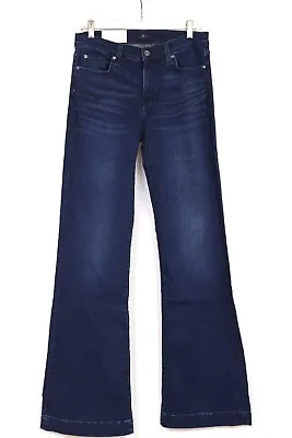 7 Seven For All Mankind DOJO Trouser Wide Leg Mid Rise Jeans Women (Sz 24 30 31) • $89.95