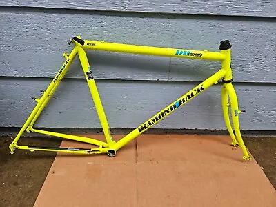 Vintage 90s Diamondback Sorrento Chromoly Mountain Bike Frame Neon Green Large • $125
