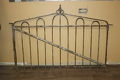 Large Antique Victorian 1800's Wrought Iron Fence Garden Gate Spear Point Finial • $495