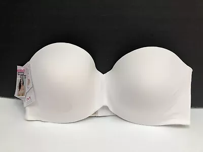 Maidenform Sweet Nothings Full Cover Strapless Push Up Underwire Bra Wht 40DDD • $15.98