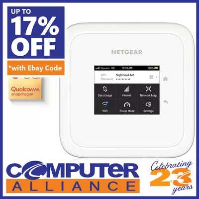 Netgear Nighthawk M6 5G WiFi 6 Mobile Router Hotspot • $899