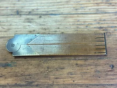 Ultra Rare John Rabone & Son V Hinge 1850 Carpenter's Rule Slide Antique Ruler • $225