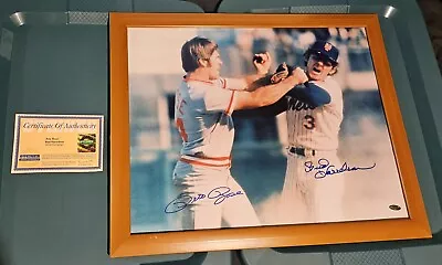 Pete Rose Bud Harrelson 16x20 Framed Photo MLB Baseball Vintage Sports Classic  • $100