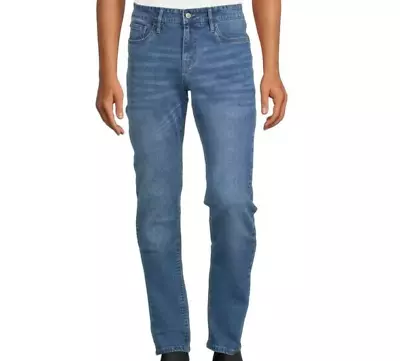 IZOD Mens Slim Fit Comfort Stretch Soft Blue Jeans-36 X 34 • $26.95