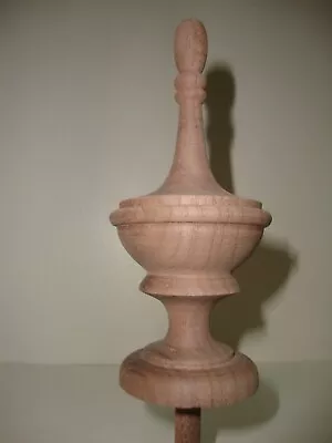 Wood Finial Unfinished For Clock Bed Or Furniture  Finial  #99 • $27.95