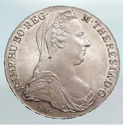 1780 - AUSTRIA Queen Maria Theresia Silver OLD Thaler Coin Rare • $128.42
