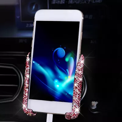 Universal Bling Crystal Car Phone GPS Holder Air Vent Mount Stand Accessories M • $24.33