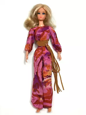 VTG Barbie 1970 Live Action Doll #1155 Original Outfit Psychedelic Hippie Mattel • $85