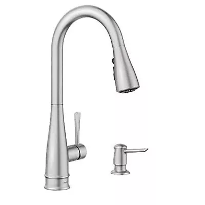 Moen 87205EW Birchfield Spot Resist Stainless One-Handle Pulldown Kitchen Faucet • $138.95