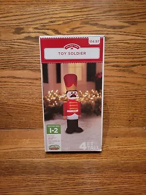 Gemmy Christmas 4FT Airblown Lighted Toy Soldier Inflatable Yard Decor LED • $15