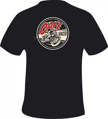 Cafe Racer Old School Round  Style Motorcycle Printed T Shirt In 6 Sizes • £15.49