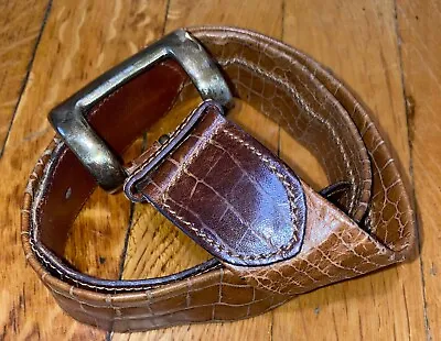 £17.12 • Buy Women's GIORGIO ARMANI Belt Brown Genuine Leather Size 28