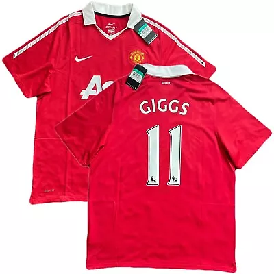 2010/11 Manchester United Home Jersey #11 Giggs XL Nike Wales Legend NEW • $160