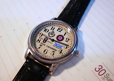 RAF Royal Air Force Lancaster Bomber Wrist Watch. Merlin BofB WW2. • £55