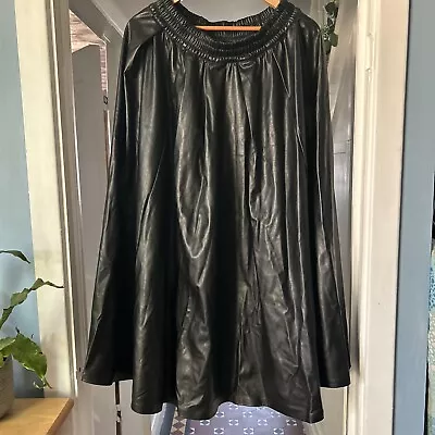 H&M Faux Leather Midi Skirt Medium • £8