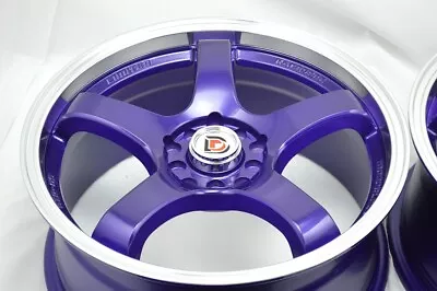 Set Of 4 New DDR Fuzion 17x7.5 5x100/114.3 38mm Purple/Machined 17  Wheels Rims • $659