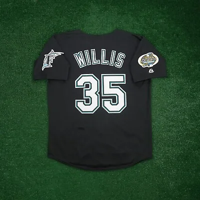 Dontrelle Willis 2003 Florida Marlins Alternate Black Men's World Series Jersey • $139.99