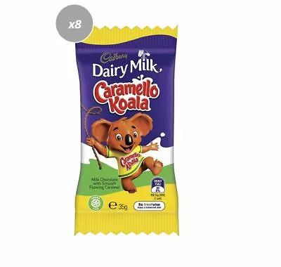 900674 8 X 35g BARS CADBURY DAIRY MILK CARAMELLO KOALA MILK CHOC W CARAMEL FILL • $12.72