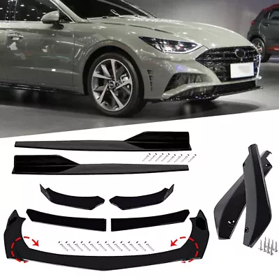 For Hyundai Sonata Car Front Bumper Lip Spoiler Splitter +Rear Lip+Side Skirts • $56.99