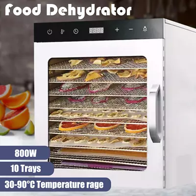 Food Dehydrator Stainless Steel Commercial Jerky Dehydrators Dryer 5/8/10 Trays • $170.99