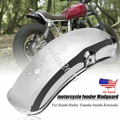 Universal Motorcycle Rear Fender Mudguard For Chopper Honda Kawasaki Yamaha Suzu • $59.79