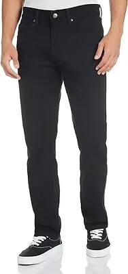 Lee Men's 5 Pocket Regular Straight Leg Denim Jean Size 36 X 32 Black • $23.99