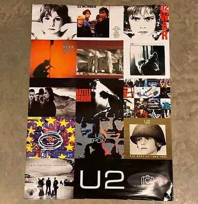 U2 DISCOGRAPHY ALBUM COVER POSTER 2001 GIANT 38.5x53.5! • $8.95