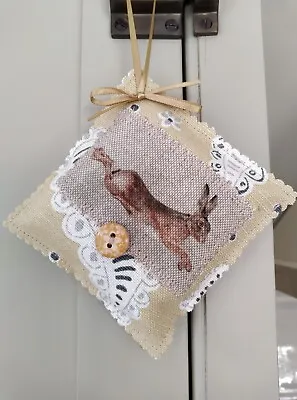 Handmade Hare/Vanessa Arbuthnott Linen Hanging Lavender Pillow ~  GIFT  • £4.75