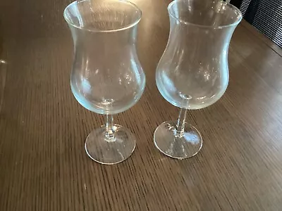 2-Vintage France Hex Luminarc Hurricane Cocktail Glasses 7 1/4” • $12.95