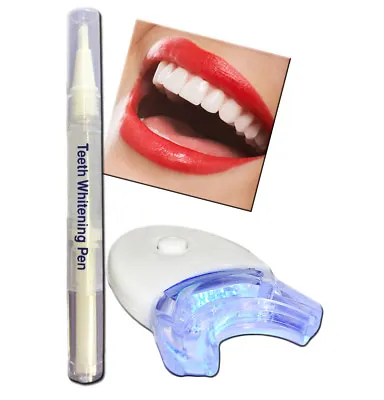 $8.95 • Buy LED Laser Teeth Whitening Accelerator Light UV Dental Bleaching 45% Gel Pen KIT