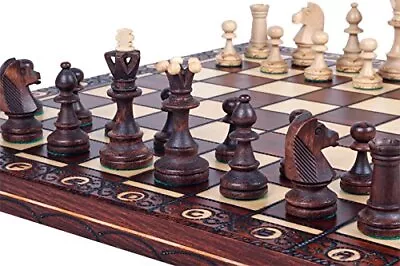 Chess And Games Shop Muba Beautiful Handcrafted Wooden Chess Set With Board A... • $75.28