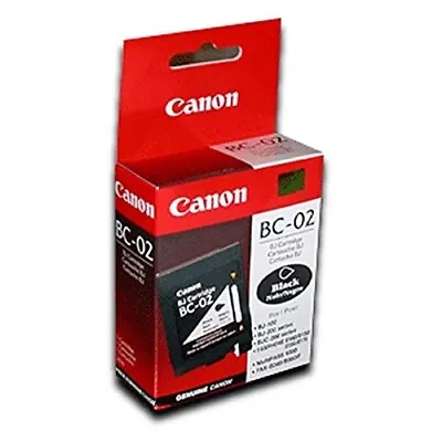 Canon BC-02 Black Ink Cartridge (GENUINE BRAND NEW & SEALED) • £19.99