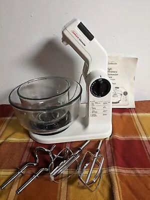 Vintage Sunbeam High Efficiency Mixmaster Mixer #01401 Bowls-Beaters Complete • $29