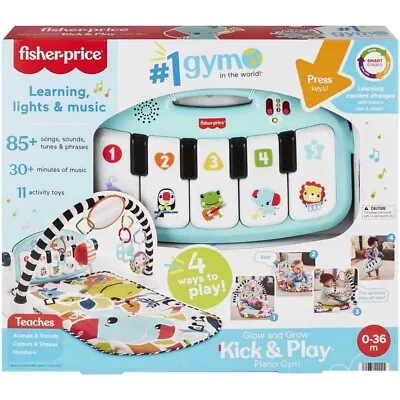 Fisher-Price Learning Lights & Music Glow And Grow Kick & Play Piano Gym • $77.95