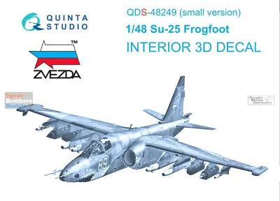 QTSQDS48249 1:48 Quinta Studio Interior 3D Decal - Su-25 Frogfoot (ZVE Kit) • $15.99