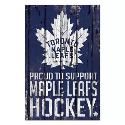 Toronto Maple Leafs 11 X17  Proud To Support Wood Sign [NEW] NHL Banner Wall • $20.95