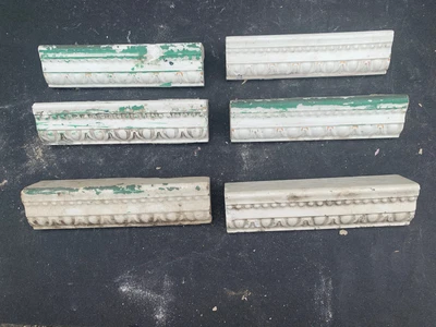 $35 • Buy Antique 6 Misc. White V Cap Tile