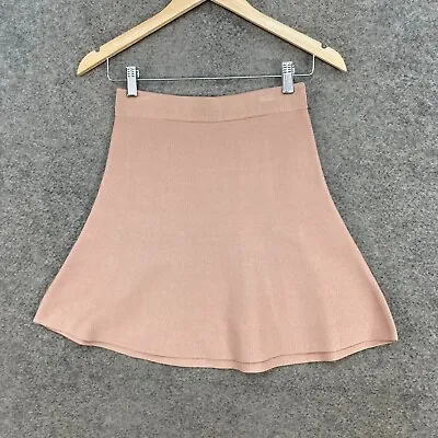 Kookai Skirt Womens 0 Nude Pink Knit Elastic Waist A-Line Short Length J10117 • $24.95