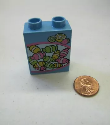 Rare Lego Duplo FRUIT HARD CANDY TREATS Specialty Printed Block • $2.13