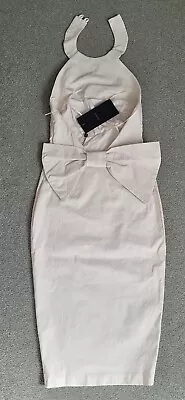 £30 • Buy VESPER Knee-Length, Pale Pink, Half-lined, Body Con, Halter Neck, Size UK 6