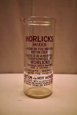 Vintage Glass Horlicks Mixer Vessel Jar England Advertising Collectibles Rare   • £72.95