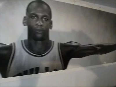 Vintage Nike Michael Jordan  Wings  Poster Used Pin Holes Ribs Tears Cuts • $35