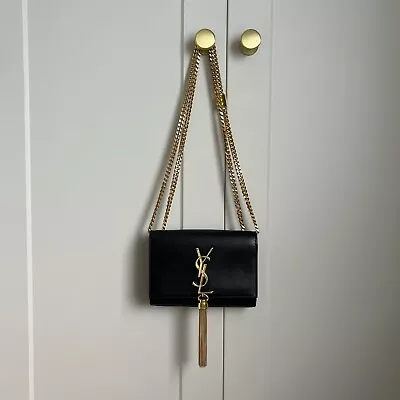 Saint Laurent Genuine Kate Small Tassel In Grain De Pounder Leather Chain Bag • £700