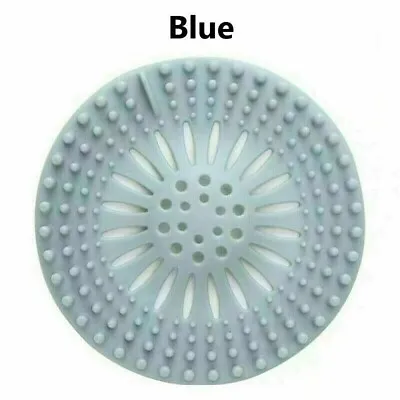 Hair Trap Shower Bath Plug Hole Waste Catcher Stopper Drain Sink Strainer - BLUE • £1.69