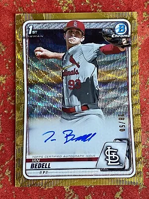 2020 1st Bowman Chrome Ian Bedell Gold Wave Refractor Auto /50 #CDA-IB Cardinals • $68.88