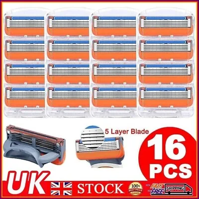 16PCS 5 Proglide Shaving Razor Blades Refills Compatible For Gillette Fusion UK • £8.99