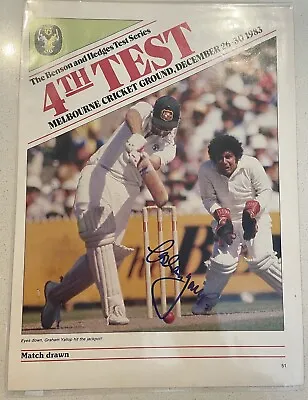 $100 • Buy Graham Yallop Signed Boxing Day Test Match Report - Aus Cricket Memorabilia